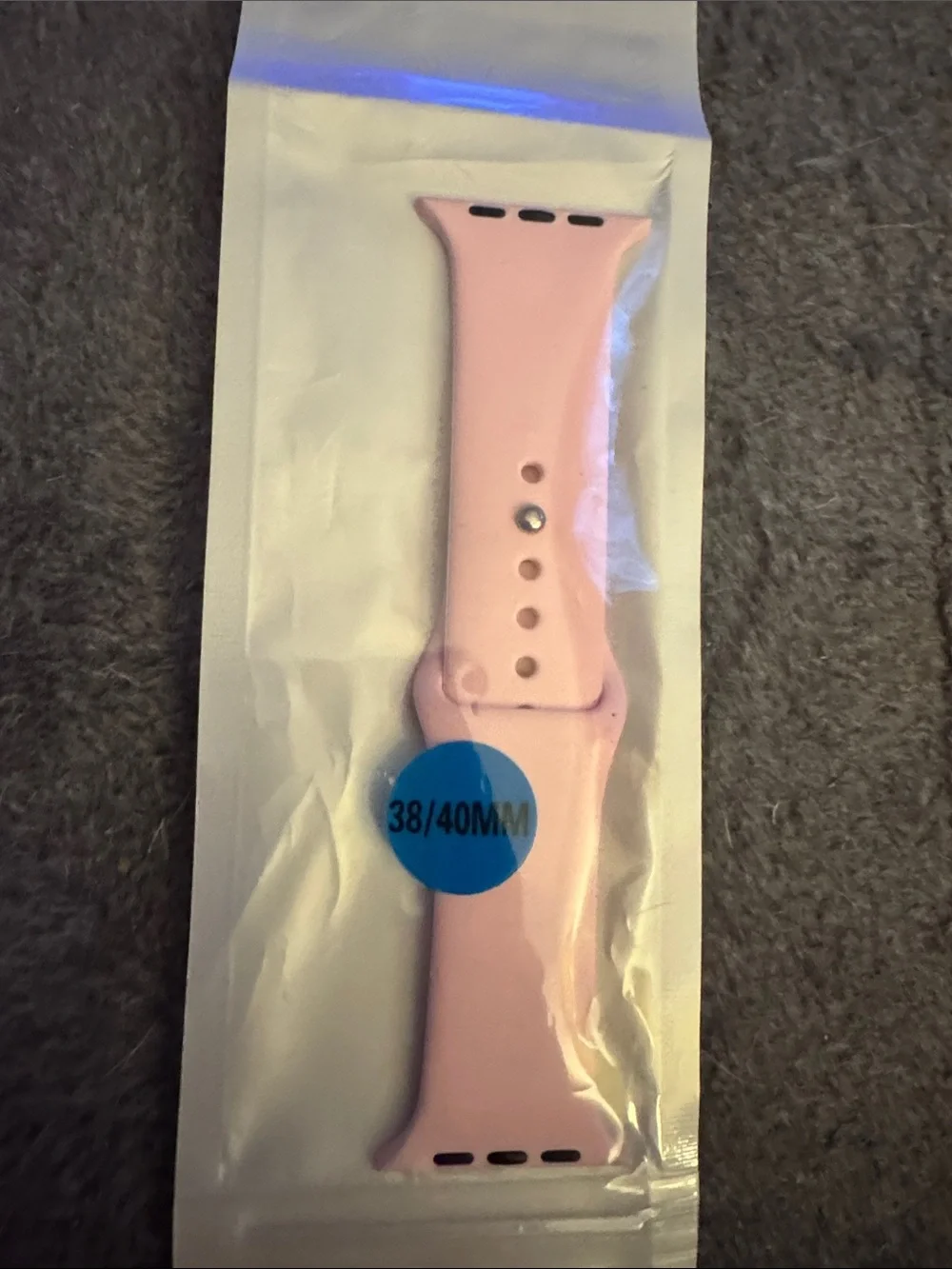 Silicone Sport Replacement Apple Watch Band in Light Pink 38 / 40 medium / large